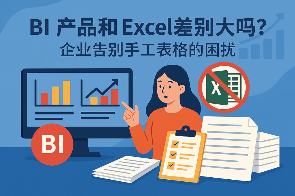 BI产品和Excel差别大吗？企业告别手工表格的困扰"